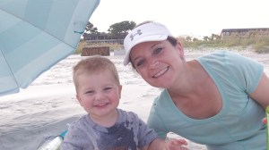 The author and his Mama enjoying the beach